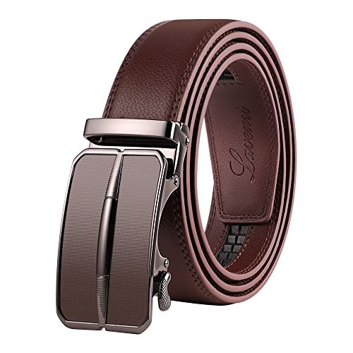 Image of Lavemi Men's Real Leather Ratchet Dress Belt with Automatic Buckle,Elegant Gift Box