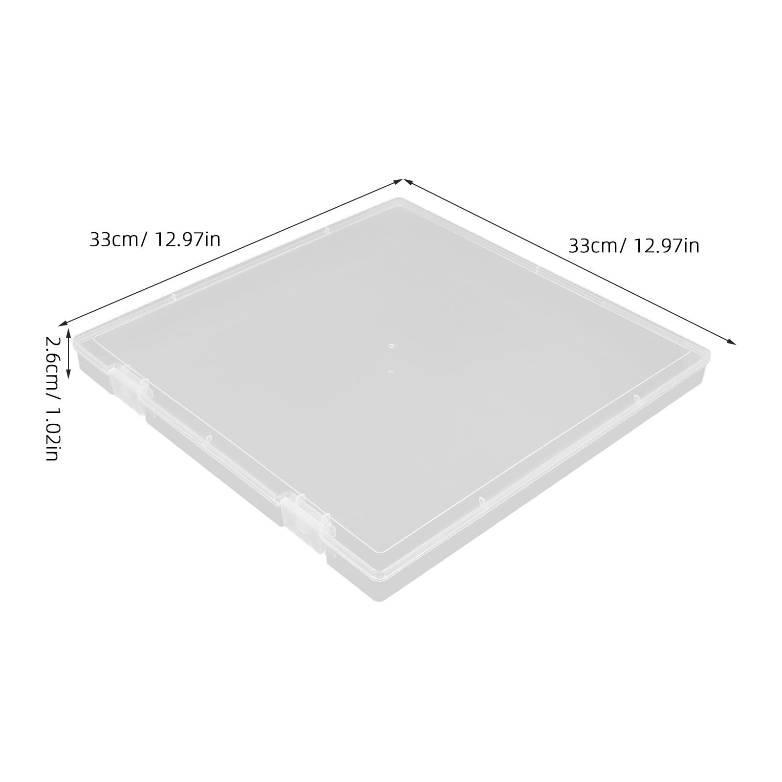 4 Sztuki Częściowy Organizer Do Papieru Scrapbook Plastikowe Pudełko Do Przechowywania Dokumentów z Zamkiem i Pokrywą Stosowalny Zabezpieczający Pliki Biurowe i Szkolne