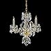 Crystorama Lighting Group 5044-PB-CL-S Bohemian Crystal 3 Light Candle Style Mini Chandelier, Polished Brass / Swarovski Strass