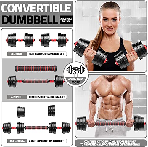 Image of Bodyfit Home Gym Set (8kg -50kg) Plate with Extension Barbell Rod and Dumbbells Rods with Gym Accessories for Home Workouts; Fitness. (46Kg Weight Plates)