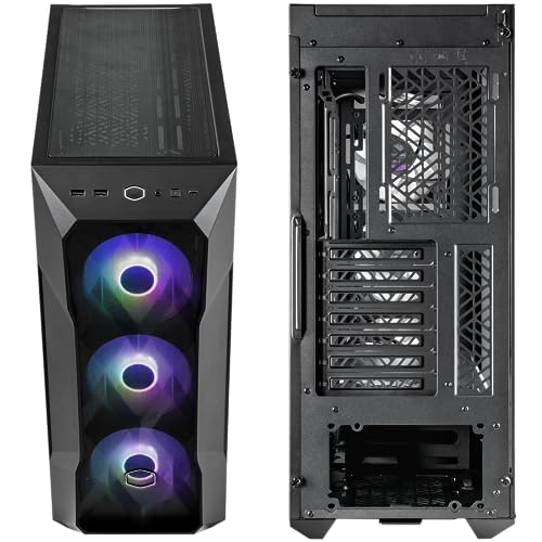 Image of Cooler Master TD500 Mesh High Airflow ATX Mid-Tower Case, 4 CF120 ARGB Fans Included, Polygonal Mesh Front Panel, Tempered Glass, 360mm Radiator Support, RTX 5090 & RX 9070 XT Compatible