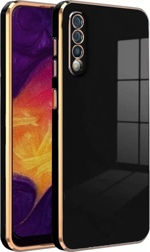 KARWAN®️ Luxury 6D Chrome Back Cover Case Compatible for Samsung Galaxy A50 |Slim Shockproof Soft TPU | Raised Lips Protection | Camera Protection | Stylish Back Case and Cover |-Black (B0BGDZDSZ9) Amazon Price History, Amazon Price Tracker