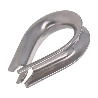 Yinpecly M3 Wire Rope Cable Thimbles 304 Stainless Steel Thimble, Fit for 3mm(0.12inch) Dia Wire Rope Cable Thimbles Rigging, 20Pcs