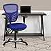 Flash Furniture Nicholas Mid-Back Swivel Office and Gaming Chair, Ergonomic Mesh Office Chair with Adjustable Lumbar Support and Height, Blue