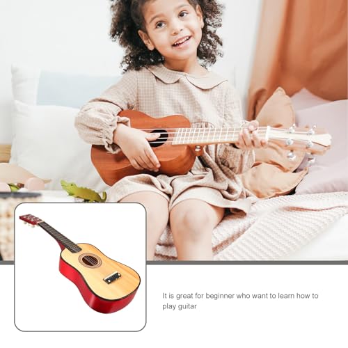 Image of jojofuny Girl Birthday 23 Inch Kids Guitar 6 String Small Guitar Beginner Guitar Early Learning Folk Acoustic Guitar for Kids Children Music Instrument Ages (As Shown) Puzzle Toy