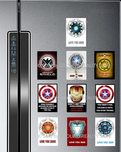 Image of Superhero Ironman Arc Reactor Nanotech Waterproof Digital Picture Magnet. Large Size 10cms x 7cms; Multi Color 1 Piece Ironman Arc Reactor Office Fridge Magnet. Iron Man Gift Souvenir AV-17