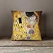 Ethelt5IV Gustav Klimt Housse de coussin décorative Motif Le baiser