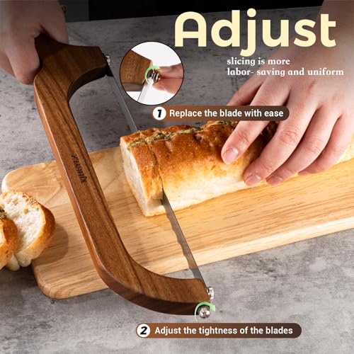 XJHEYLZ Sourdough bread knife,Bread slicer for homemade bread,(1,brown) - image 2
