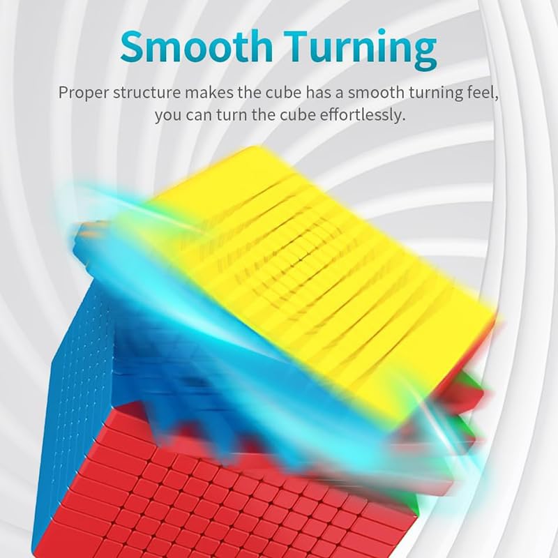 Image of HAWKISTER Moyu Mfjs Meilong 12X12X12 Cube Stickerless High Speed Cube (12X12 Mofang Jiaoshi Cubing), 93Mm Size, For Kid