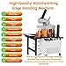 Woodworking Edge Bander Banding Machine, 110V Portable Edge Bander Double Side Gluing Banding Machine for Curve Straight, Edge Banding Speed 2-6m/min - Adjustable Speed (Black)
