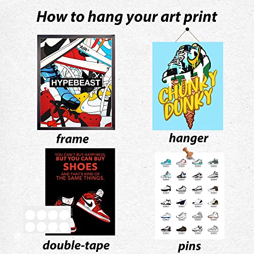 Hypebeast Room Decor, Sneakerhead Jordan Aj Sneaker Air Gym Shoes Shoebox Aesthetic Cool Poster Print Gift For Teen Boys Guys Men Home Dorm Bedroom Wall Art, Unframed 6Pcs (8 X 10In) #TOP6