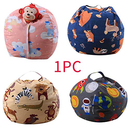 NAMYA Stofftier-Aufbewahrungs-Sitzsack für Kinder, Plüschtiere, Kleidung, Quilts – Bild 7