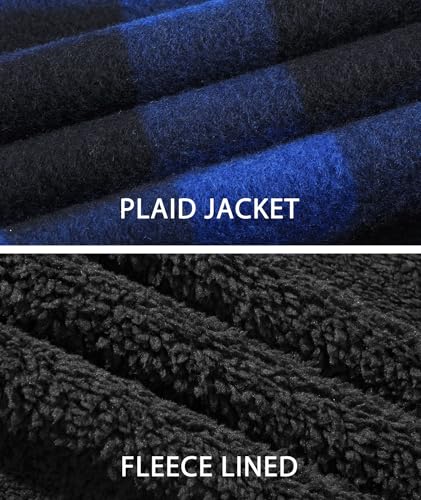 Image of GEEK LIGHTING Boys Flannel Jacket Sherpa Lined Hoodies Zip Up Fleece Plaid Shirt Jackets Winter Outdoor Coat Warm