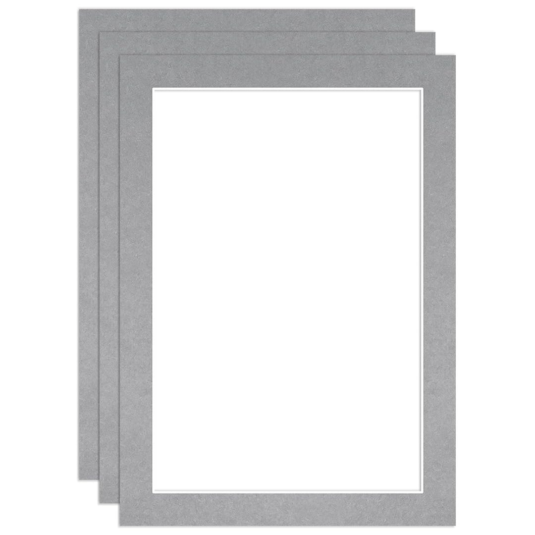 Procut Global 7x5" Silver Picture Mounts - Fits 6x4" Photo Size โ image 1