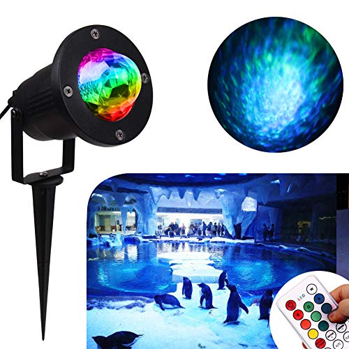 Water Wave Lights Christmas Projector - KOOT Outdoor Waterproof LED Ripple Garden Lights