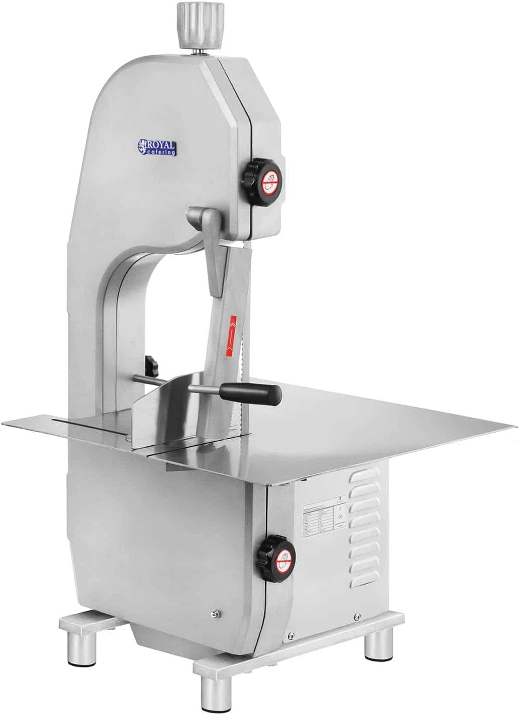 Royal Catering RCBS-1650.1ECO Leg Saw Electric Leg Band Saw Meat Saw Stainless Steel (880 W, Cutting Thickness up to 180 mm, Working Surface 440 x 460 mm)