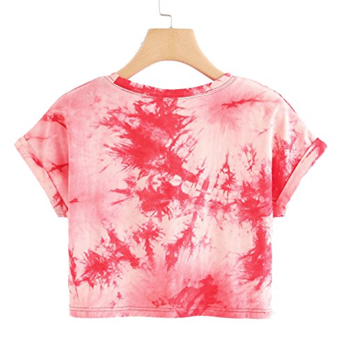 SweatyRocks Women's Short Sleeve Print Crop Top T Shirt - Image 3
