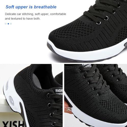 Image of Padgene Womens Sneakers Air Cushion Running Shoes Lightweight Tennis Walking Shoes Mesh Breathable Gym Work Fashion Sneakers Athletic Comfortable Casual