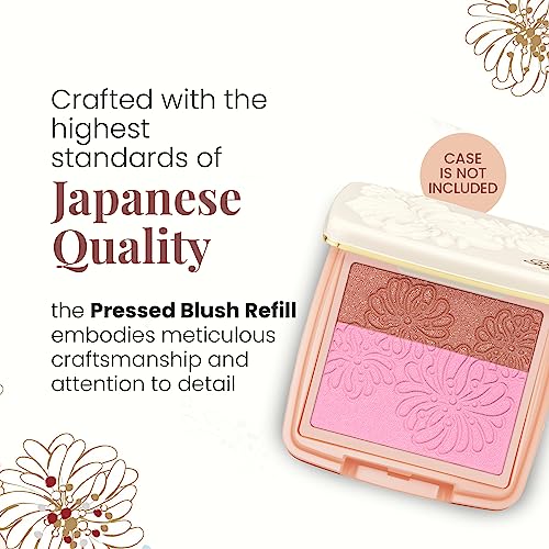 Paul & Joe Pressed Blush Palette Refill Only, Case Sold Separately, Oil-Absorbing Blush Powder, Bi-Color Face Blushes With Fitting Veil Powder, Light Beige And Pink, 06 Strawberry Chocolate, 0.17 Oz #TOP3