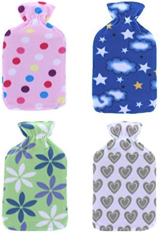Hot Water Bottle with Soft Fleece Cover