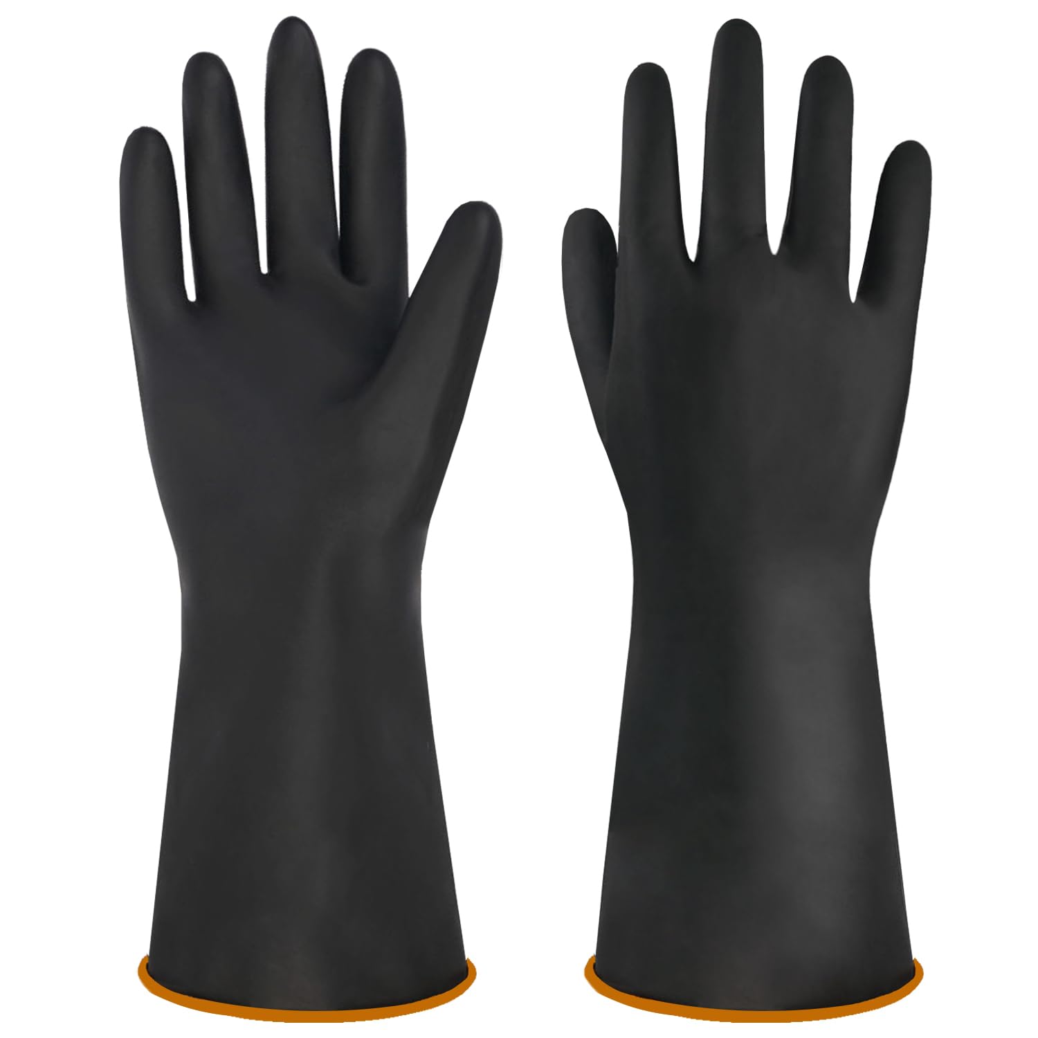 Guanti in lattice resistenti agli agenti chimici,Guanto in gomma da lavoro resistente industriale,XL Size 14''One Pair