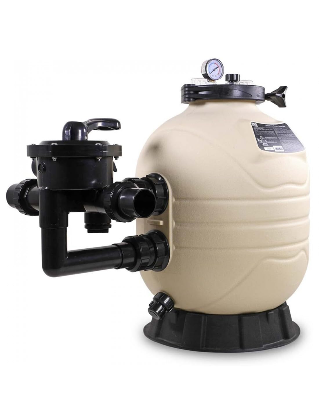 Flotide MFS20 - Filtro a sabbia HDPE, diametro 500 mm, 10000 L/H Max Flow, capacità piscina 52,5 m³, superficie filtro 0,2 m², dimensione 50 mm, 70 kg di sabbia, polietilene ad alta densità, 2,8 bar,