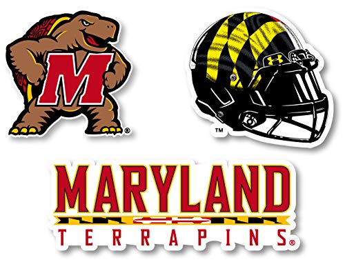 Maryland Terrapins Magnet 3 Pack 4-Inch Each Officially Licensed Collegiate Product