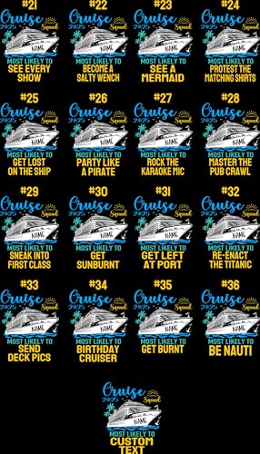 Most Likely to Cruise Shirts, Family Cruise T-Shirts, Funny Cruise Tshirts, Matching Cruise Tee, Group Cruise Apparel, Family Vacation Black4