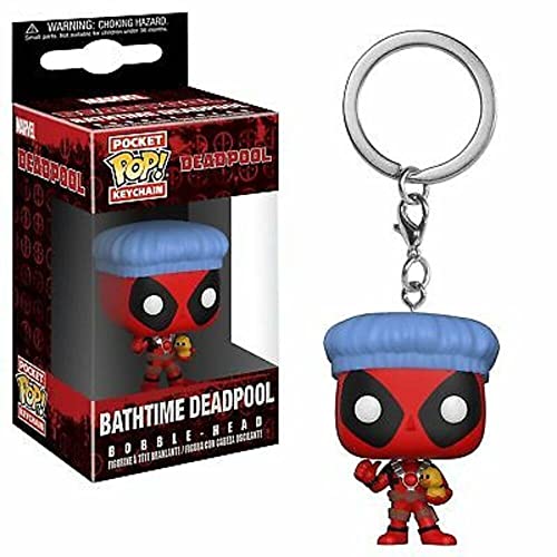 Porte-clés Funko Pocket Pop Marvel Deadpool Bathtime mini figurine vinyle - 2