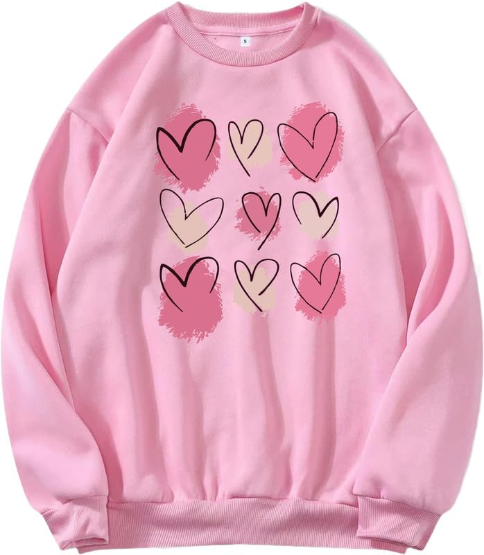 Berrylush Cute Heart Sweatshirt Hoodie Women Girl Casual Stylish Latest Black Lavender Pink White 399 499 Under in black