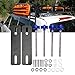 Keenso Traction Board Mounting Pins Adjustable Brackets Set for 4.72 to 6.69in Recovery Tracks, Universal for Off Road Vehicle, Car (Blue
