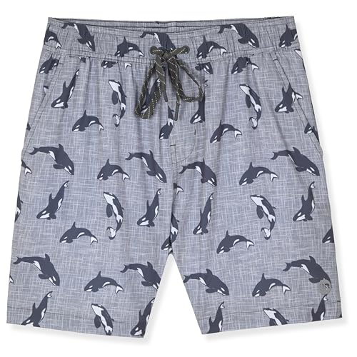 Eddie Bauer Men's SPF 50+ Volley Swim Trunk with Liner - Fun Designs, Comfortable and Stylish, 7