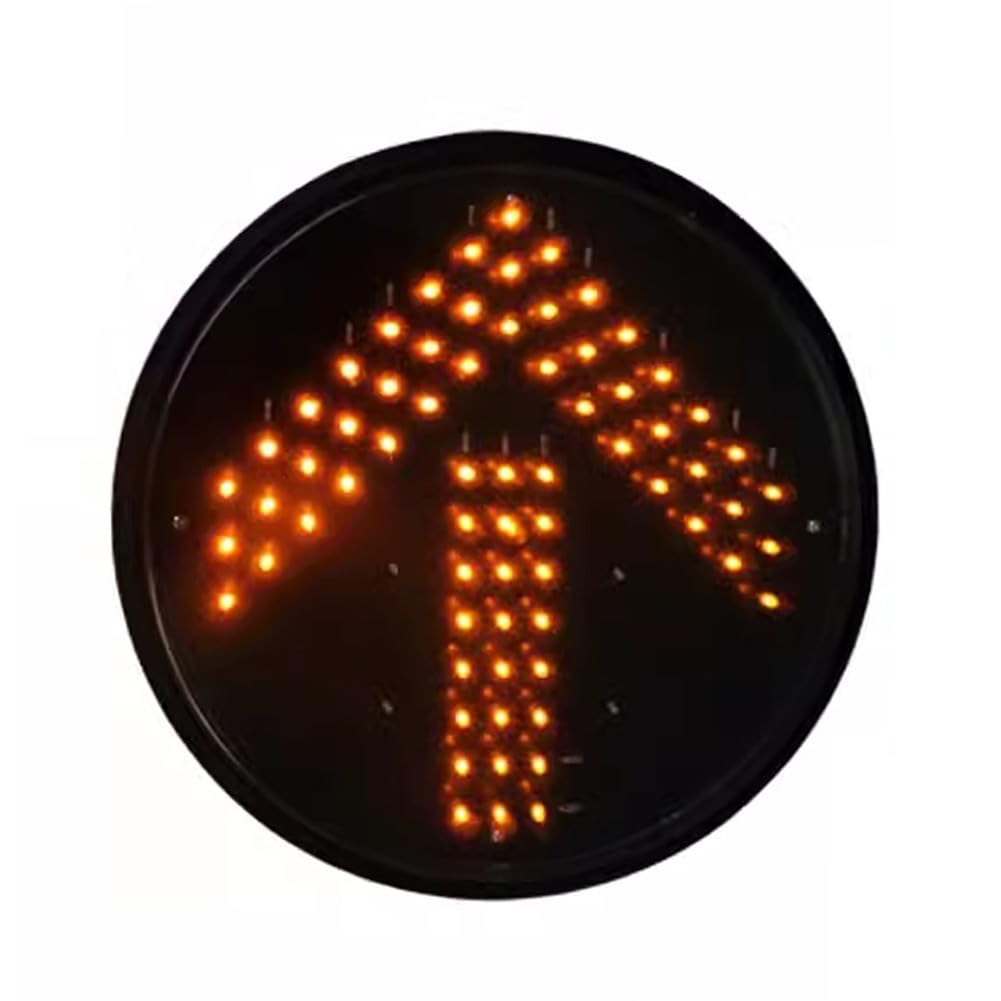 YushenFu 8/12/16Inch Arrow Style LED Traffic Light, Waterproof Traffic Indicators Lights, Traffic Signal Light For Car Washes, Road(Size:Yellow8Inch,Color:12-24v)