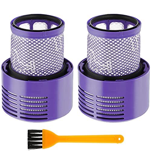 Dyson V10 Cyclone Series Replacement Filter - 2 Pack Washable Hepa Filter for V10 Absolute, Animal, Total Clean, Motorhead, SV12 (Part #969082-01)