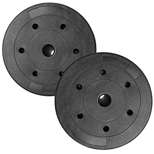 mymixtrendz Weight Plates Sports Vinyl 5Kg,10Kg Home Gym Fitness Training Barbell Disc(Plates Only) (5 Kg Pair)