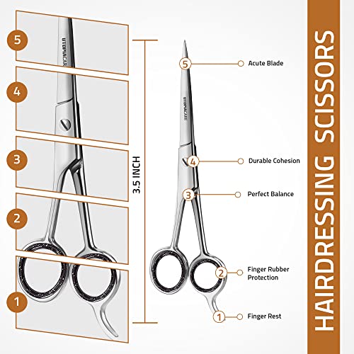 Image of Utopia Care Hair Cutting and Hairdressing Scissors 3.5 Inch, Premium Stainless Steel shears with smooth Razor & Sharp Edge Blades, for Salons, Professional Barbers, Silver