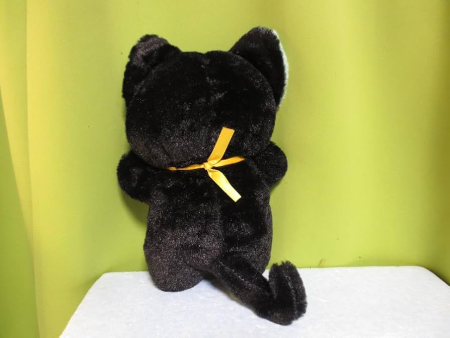 お*き様 babythree 1000％ 黒猫　ぬいぐるみ　オッドアイ Amazon.co.jp: 海外限定 黒猫ぬいぐるみ オッドアイ 25㎝ 着せ
