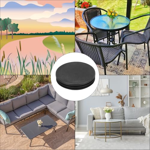 Image of MECCANIXITY 8pcs Round Plastic Hole Plugs, 2 1 /2 Inch (63mm) Black Insert Tubing End Cap for Inserts Chair Leg Glide Furniture Protectors Metal Legs Round Tube