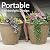 Sunnydaze 24-Inch Anjelica Large Plastic Pot for Plants - Outdoor Double-Walled Large Plastic Planter with Drillable Drainage Holes - Beige - 4pk