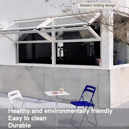 Ventana plegable de aluminio blanco de 90cm con doble hoja para hostelería 3