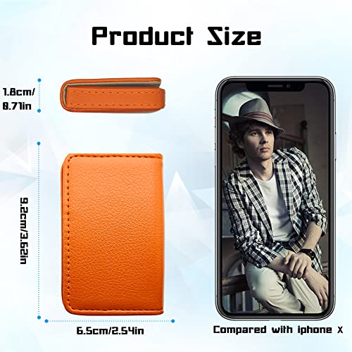 Waylipun Business Card Holder, PU Leather Business Card Case - Image 4