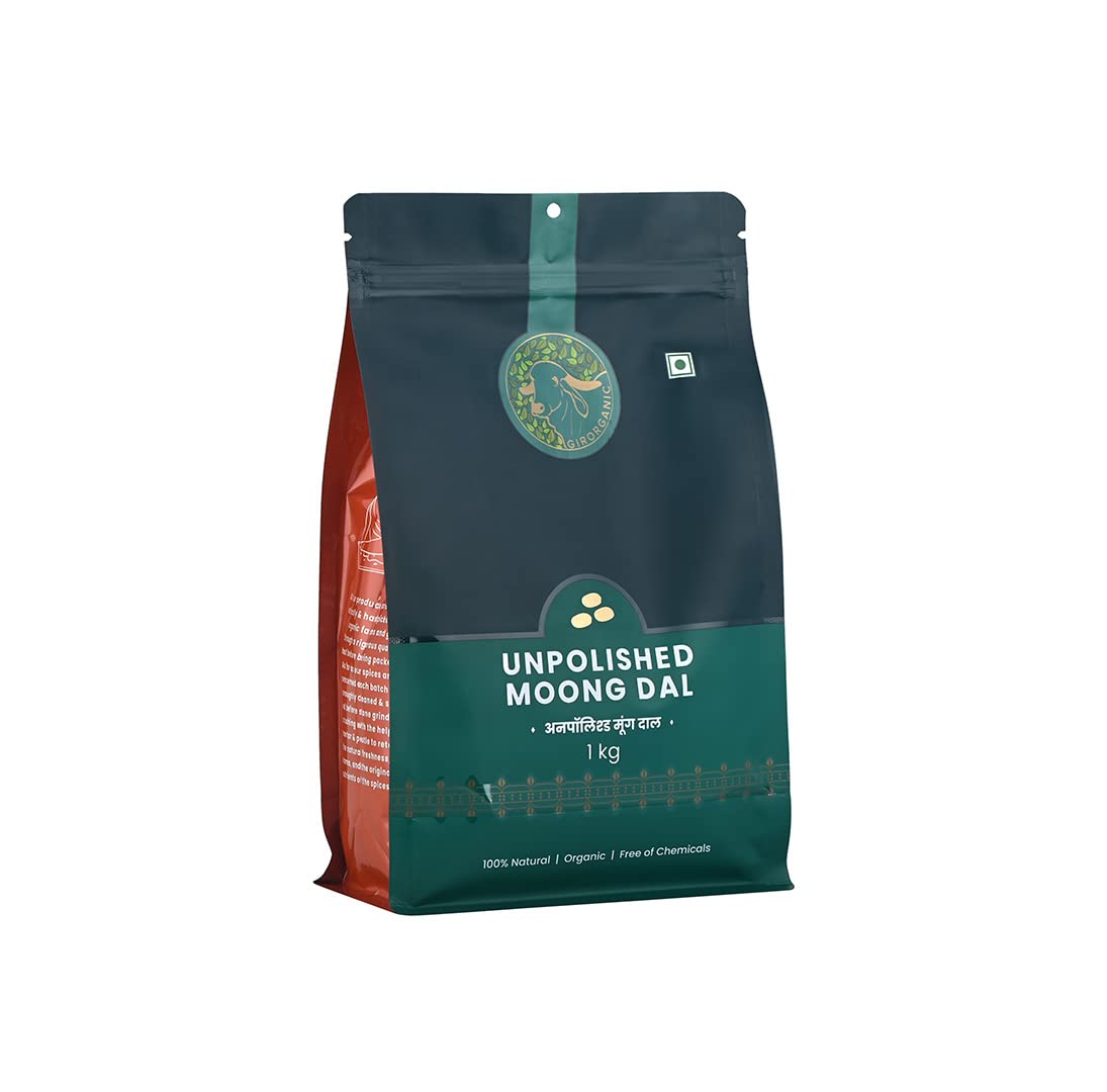 GirOrganic Premium Organic Unpolished Moong Dal Chilka (Green Gram Lentil Peeled) - 1 Kg | Rich In Protein | High In Nutrients | Gluten Free | No Additives | Gopal Ratna Award Winner 2023 (B0BZRZYK5N) Amazon Price History, Amazon Price Tracker