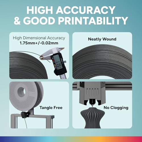 Image of OVERTURE High Speed Refill PLA 1.75mm Filament, 1kg Cement Gray