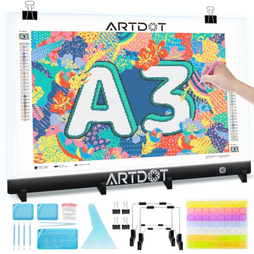ARTDOT Leuchttisch A3 als 5D Diamond Painting Zubehör...