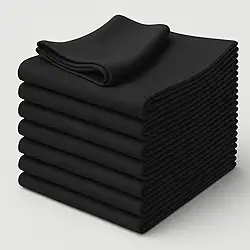 Kit 10 Panos de Prato Copa Preto 100% Algodão Santa Margarida