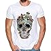 Manga Corta Camiseta Hombres Nuevo Verano Dibujos Animados Bicicleta Patrones Impresos Blusa Superior Tops Calavera 2019 Moda