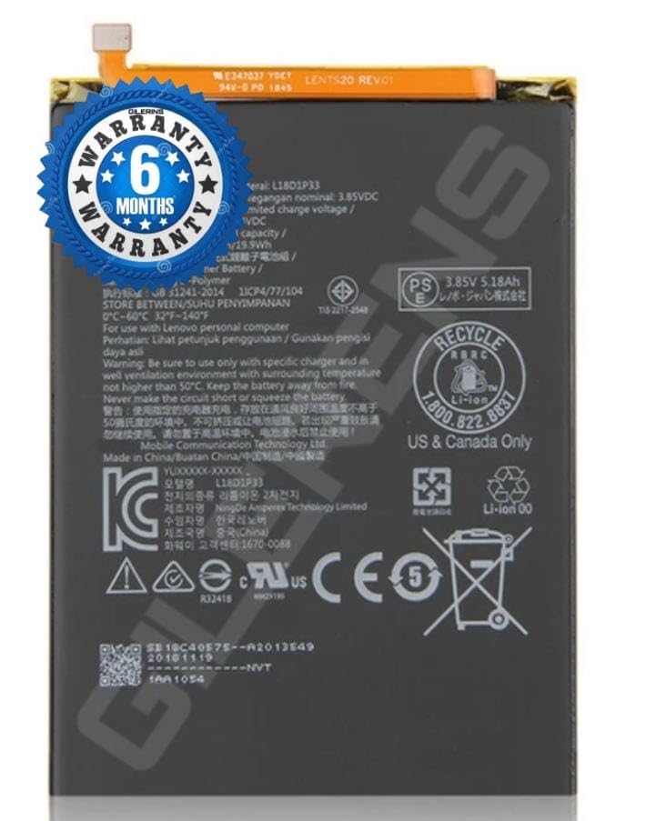 Image of GILERINS Original L18D1P33 Battery For Lenovo Tab V7 (5180Mah) Battery With 6 Month Warranty*(C85)