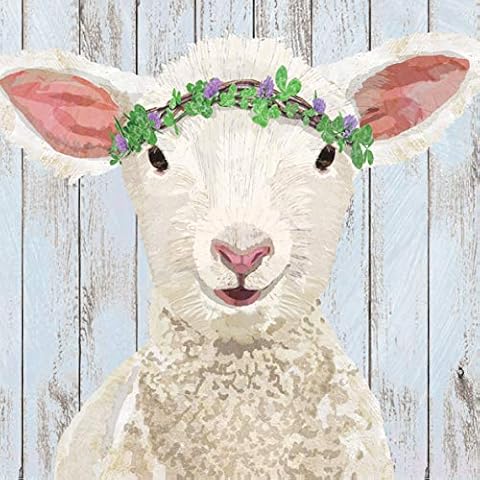 20 Napkins Sheep as Portrait Animals Spring Farm Easter 33 x 33 cm Cover