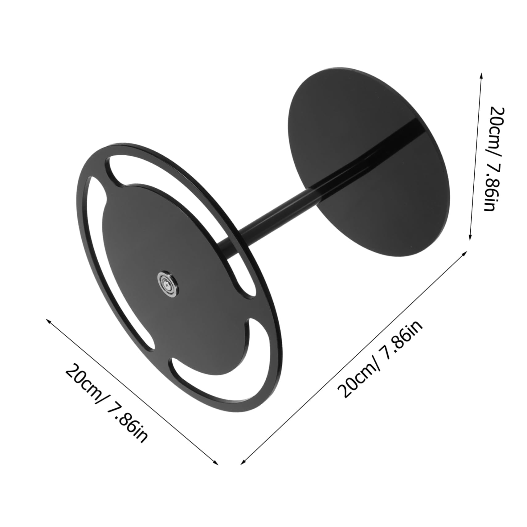 Didiseaon Espositore Organizer Occhiali da Sole in Acrilico Nero, Girevole | Atmosfera Estiva, Base Stabile Compatta, Soluzione da Banco Facile da Spostare e Usare