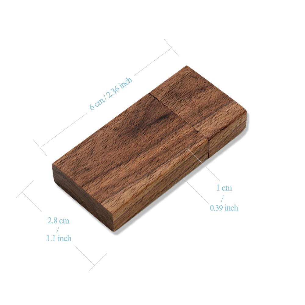 JBOS - Chiavetta USB da 16 GB, in legno, 10 pezzi, USB 2.0, velocità rapida, USB, Flash Drive Wood USB, idea regalo aziendale o regalo per amici, acero